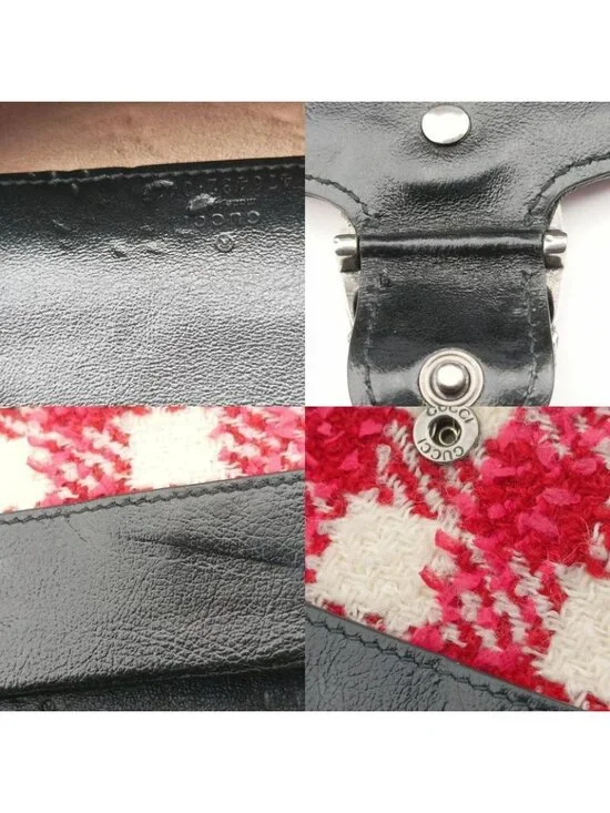 Gucci Dionysus Red White Black Tweed Messenger Bag - Picture 16 of 16